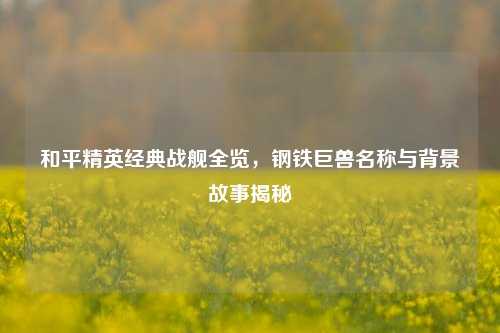 和平精英经典战舰全览，钢铁巨兽名称与背景故事揭秘