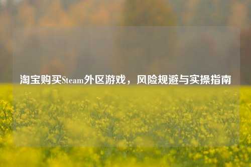 淘宝购买Steam外区游戏，风险规避与实操指南