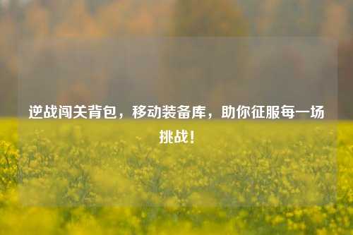 逆战闯关背包，移动装备库，助你征服每一场挑战！