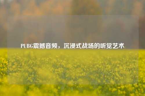 PUBG震撼音频，沉浸式战场的听觉艺术