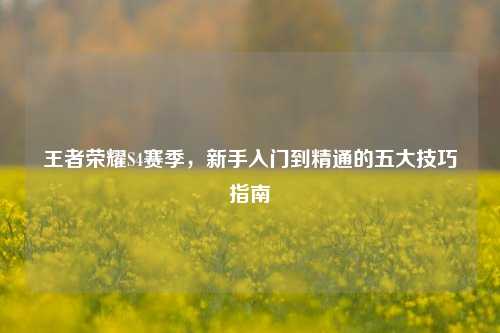 王者荣耀S4赛季，新手入门到精通的五大技巧指南